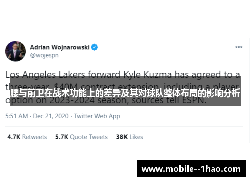腰与前卫在战术功能上的差异及其对球队整体布局的影响分析