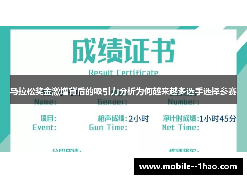 马拉松奖金激增背后的吸引力分析为何越来越多选手选择参赛
