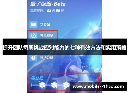 提升团队每周挑战应对能力的七种有效方法和实用策略 提升团队每周挑战应对能力的七种有效方法和实用策略